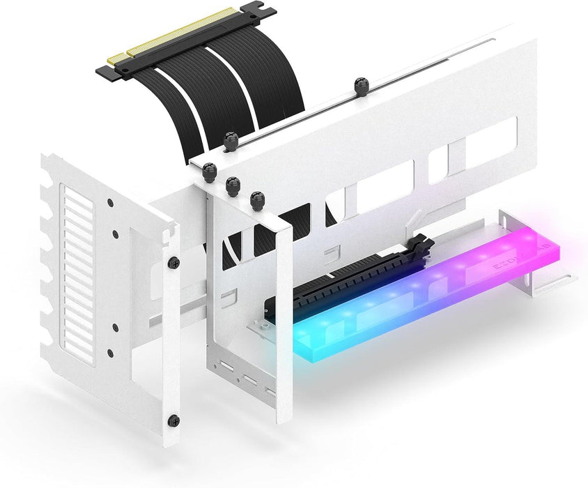 EZDIY-FAB ARGB PCIe 4.0 Riser Cable 90° Vertical GPU Mounting Bracket