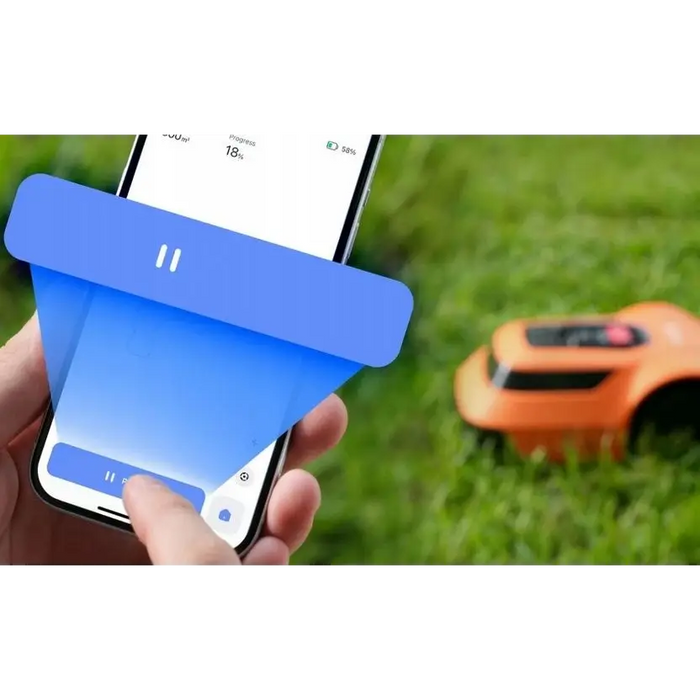 EZVIZ RM600 orange robotic lawn mower - Mowing workNAK-RKO<<<Cordless toolsNAK<<<ActionPL