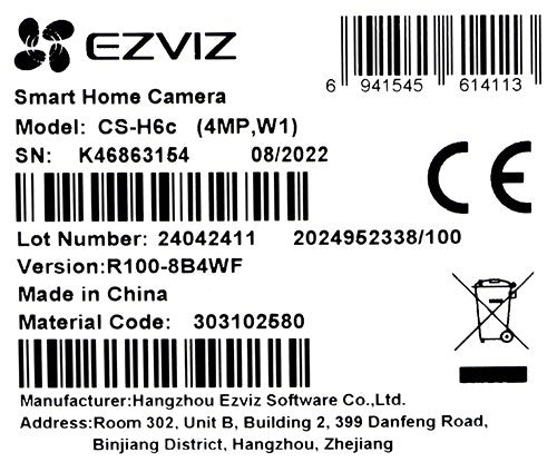 Surveillance Camcorder Ezviz 303102580 360º