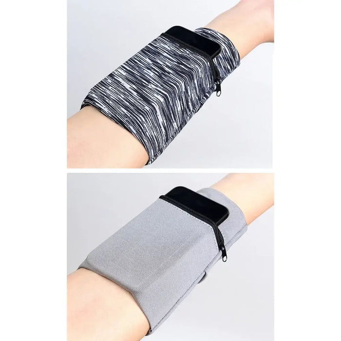 Fabric armband on the arm for running fitness camo blue - Sport products<<<HurtelXML