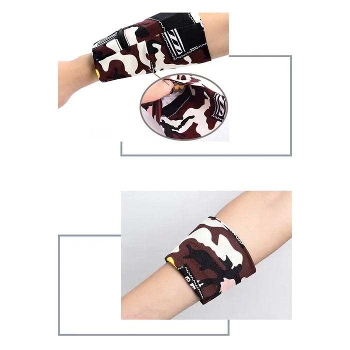 Fabric armband on the arm for running fitness camo blue - Sport products<<<HurtelXML