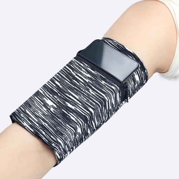 Fabric armband on the arm for running fitness camo blue - Sport products<<<HurtelXML