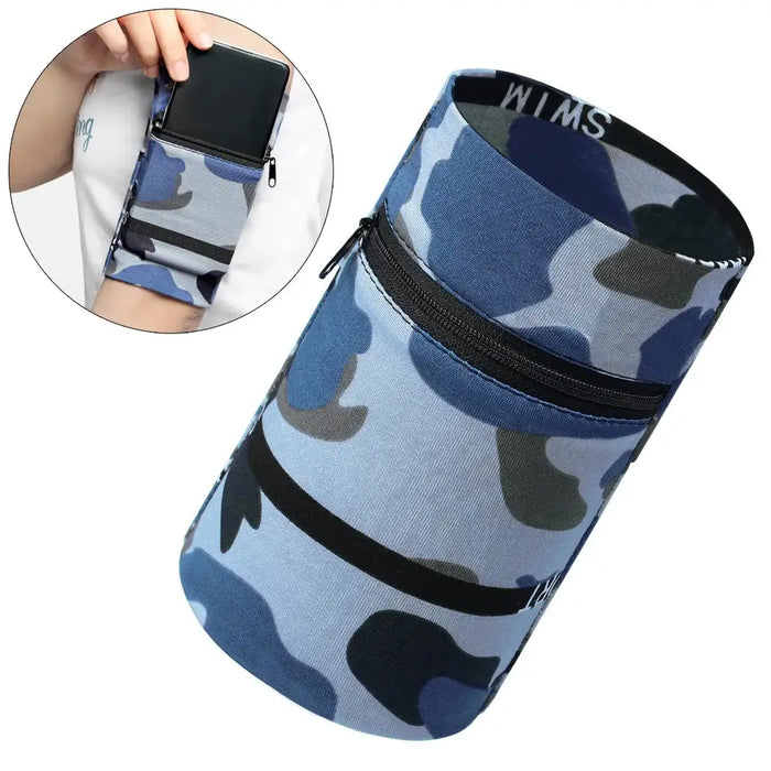 Fabric armband on the arm for running fitness camo blue - Sport products<<<HurtelXML