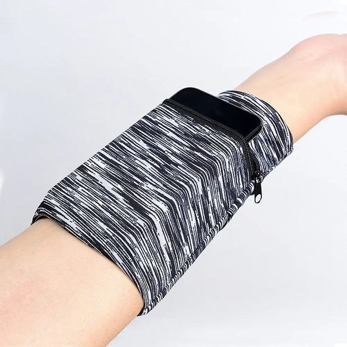 Fabric armband on the arm for running fitness camo blue - Sport products<<<HurtelXML