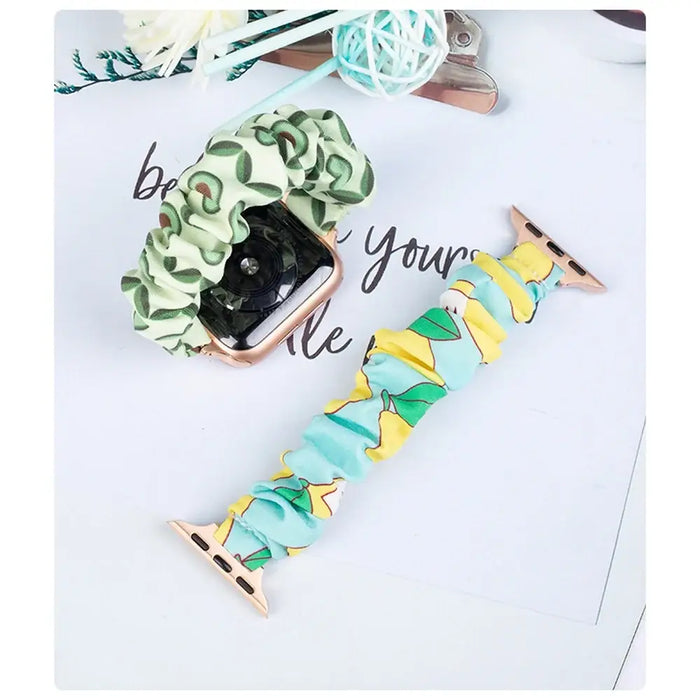 Fabric band for Apple Watch 42 / 44 / 45 mm strap bracelet rubber band - pineapple - Smartwatch straps