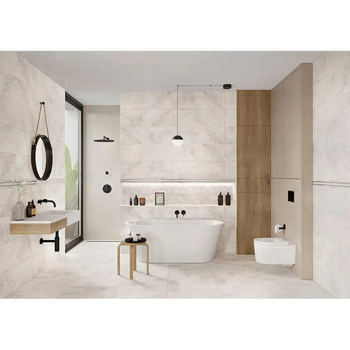 FAIANCE CERSANIT RHODOS DARK GRAY 29X89 CM - Стенни плочки и декорация<<<Плочки и лайстни<<<Баня<<<Praktiker&&&Стенни
