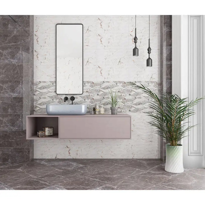 FAIENCE DECOR KAI MARKINA ART WHITE 30X60 CM - Стенни плочки и декорация<<<Плочки и лайстни<<<Баня<<<Praktiker&&&Стенни
