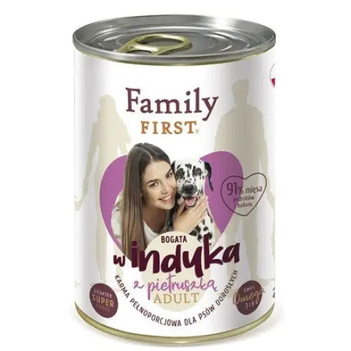 FAMILY FIRST Adult Turkey with parsley - Wet dog food - 400 g - Wet foodDLP-KAM<<<For the dogDLP<<<ActionPL