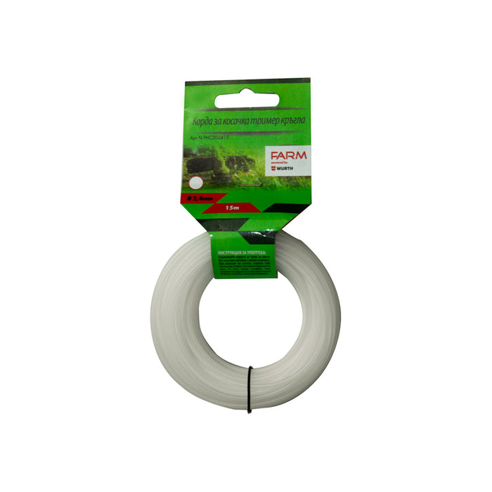 CORD FOR TRIMMER PROFILE CIRCLE FARM 2.4 MM-15 M