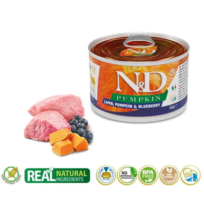 FARMINA N&D Dog Lamb Pumpkin Blueberry Adult Mini – wet dog food – 140g - Wet foodDLP-KAM<<<For the dogDLP<<<ActionPL