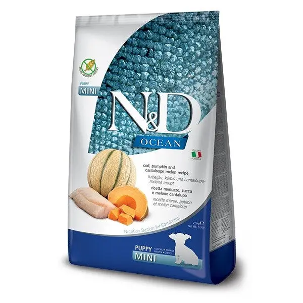 FARMINA N&D Ocean Dog Cod Pumpkin Cantaloupe Melon Puppy Mini - dry dog food - 2.5 kg - Dry foodDLP-KAS<<<For