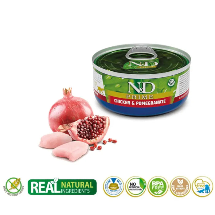 FARMINA N&D Prime Chicken & Pomegranate Adult – wet food for adult cats – 70 g - Wet foodDLK-KAM<<<For