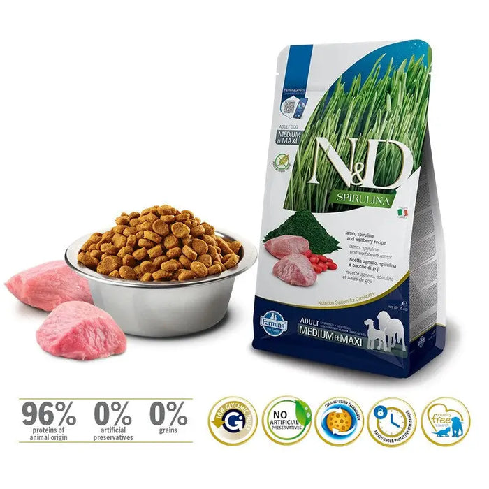 FARMINA N&D Spirulina Lamb Adult MED/MAXI - dry dog food - 7 kg - Dry foodDLP-KAS<<<For the dogDLP<<<ActionPL