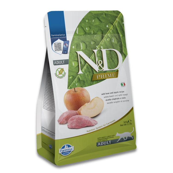 FARMINA N&D Prime Cat Boar and Apple Adult - dry cat food - 300 g