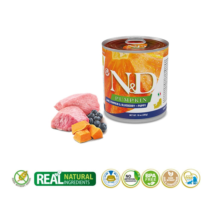 FARMINA N&D DOG LAMB&PUMPKIN&BLUEBERRY PUPPY 285g