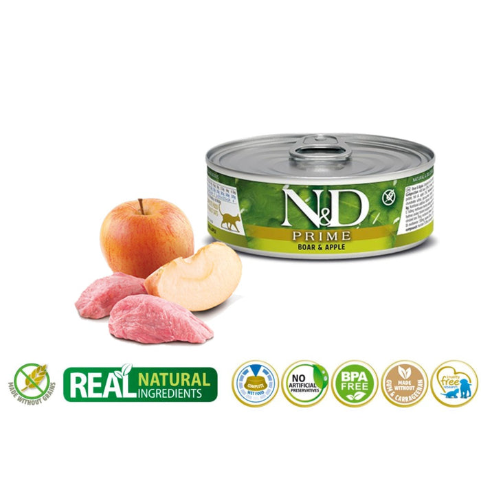 FARMINA N&D CAT PRIME BOAR & APPLE  70g