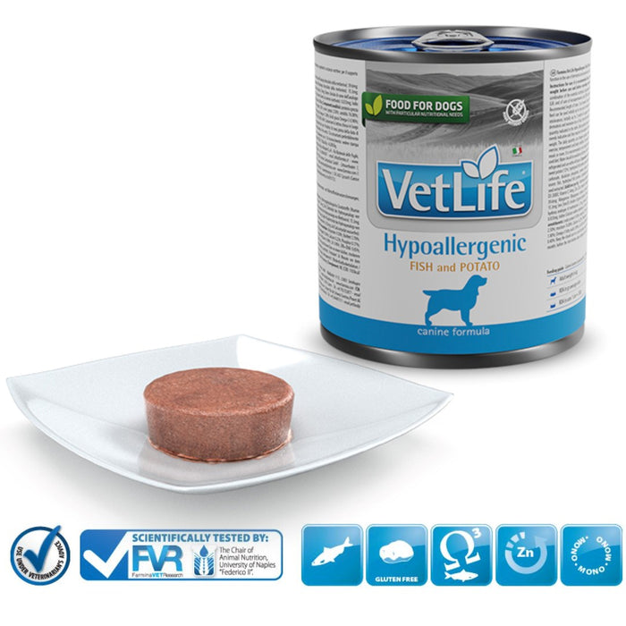 FARMINA Vet Life Canine Hypoallergenic Fish&Potato – wet food for adult dogs 300 g