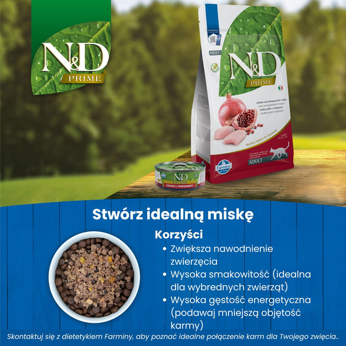 FARMINA N&D CAT  PRIME CHICKEN & POMEGRANATE ADULT  1.5kg