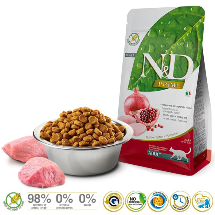 FARMINA N&D CAT  PRIME CHICKEN & POMEGRANATE ADULT  1.5kg