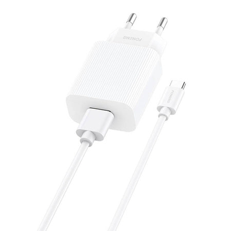 Fast charger Foneng 1x USB EU28 12W QC 3.0+ USB Type C cable - mains chargers<<<Chargers<<<GSM Accessories<<<InnproXML