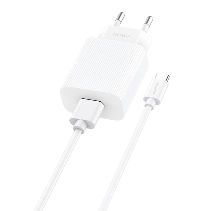 Fast charger Foneng 1x USB EU28 12W QC 3.0+ USB Type C cable - mains chargers<<<Chargers<<<GSM Accessories<<<InnproXML