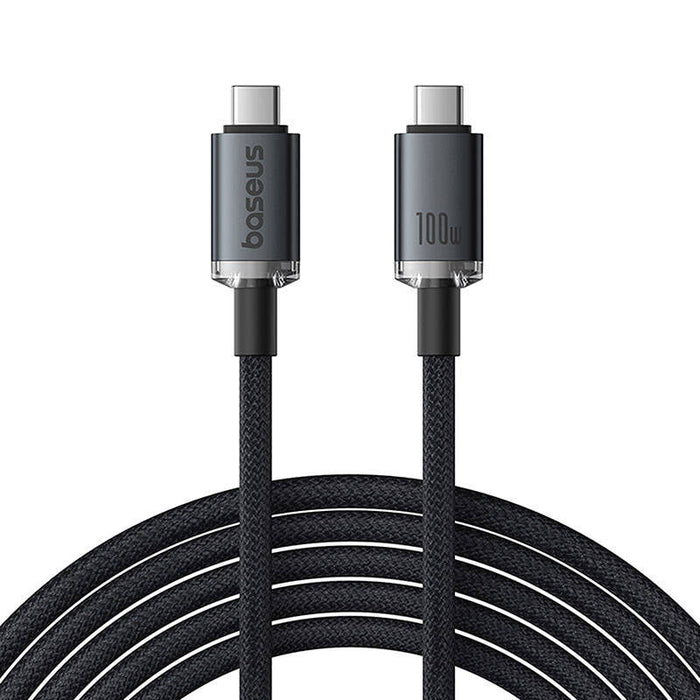 Fast Charging Cable Baseus Crystal Shine USB-C to USB-C 100W 1,5m 20Gb (black) - USB-C to USB-C<<<USB cables<<<GSM