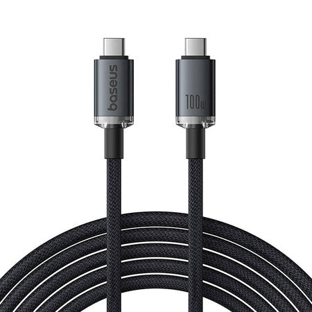 Fast Charging Cable Baseus Crystal Shine USB-C to USB-C 100W 1,5m 20Gb (black) - USB-C to USB-C<<<USB cables<<<GSM