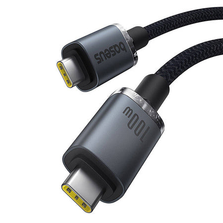 Fast Charging Cable Baseus Crystal Shine USB-C to USB-C 100W 1,5m 20Gb (black) - USB-C to USB-C<<<USB cables<<<GSM