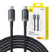 Fast Charging Cable Baseus Crystal Shine USB-C to USB-C 100W 1,5m 20Gb (black) - USB-C to USB-C<<<USB cables<<<GSM