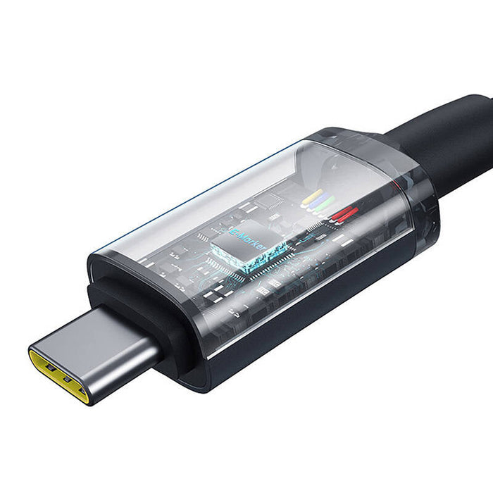 Fast Charging Cable Baseus Crystal Shine USB-C to USB-C 100W 1,5m 20Gb (black) - USB-C to USB-C<<<USB cables<<<GSM