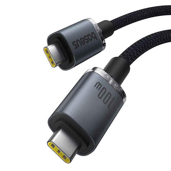 Fast Charging Cable Baseus Crystal Shine USB-C to USB-C 100W 1,5m 20Gb (black) - USB-C to USB-C<<<USB cables<<<GSM