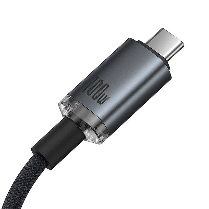 Fast Charging Cable Baseus Crystal Shine USB-C to USB-C 100W 1,5m 20Gb (black) - USB-C to USB-C<<<USB cables<<<GSM