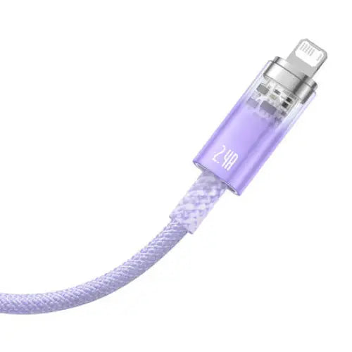 Fast Charging cable Baseus USB-A to Lightning Explorer Series 1m 2.4A (purple) - USB to Lightning<<<USB cables<<<GSM