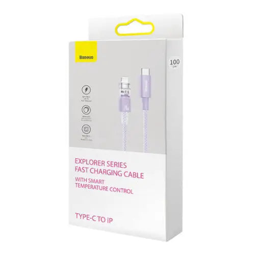 Fast Charging cable Baseus USB-C to Lightning Explorer Series 1m 20W (purple) - USB-C to Lightning<<<USB cables<<<GSM