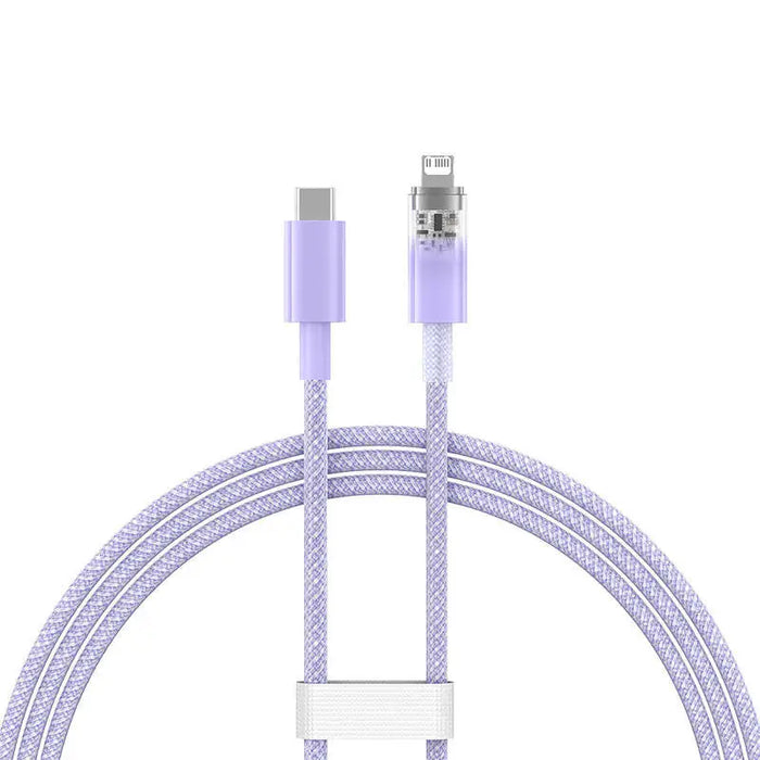 Fast Charging cable Baseus USB-C to Lightning Explorer Series 1m 20W (purple) - USB-C to Lightning<<<USB cables<<<GSM