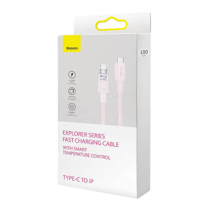 Fast Charging cable Baseus USB-C to Lightning Explorer Series 1m 20W (pink) - USB-C to Lightning<<<USB cables<<<GSM