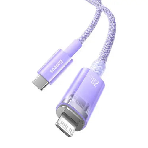 Fast Charging cable Baseus USB-C to Lightning Explorer Series 1m 20W (purple) - USB-C to Lightning<<<USB cables<<<GSM
