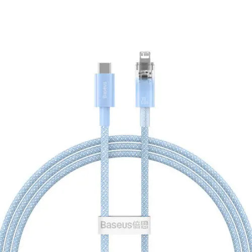 Fast Charging cable Baseus USB-C to Lightning Explorer Series 1m 20W (blue) - USB-C to Lightning<<<USB cables<<<GSM