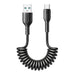 Fast Charging cable for car Joyroom USB-A to Type-C Easy-Travel Series 3A 1.5m coiled (black) - USB to USB-C<<<USB