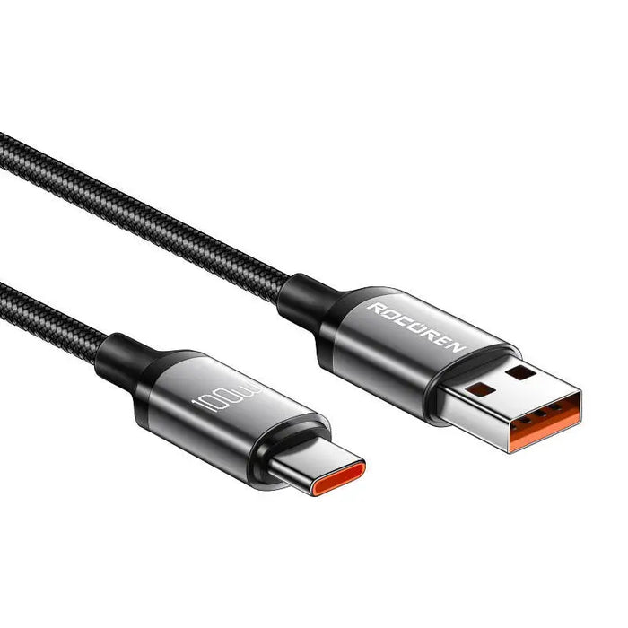 Fast Charging cable Rocoren USB-A to USB-C Retro Series 2m 100W (grey) - USB to USB-C<<<USB cables<<<GSM