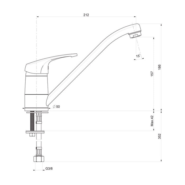KITCHEN MIXER CHROME FAT 08905-0005
