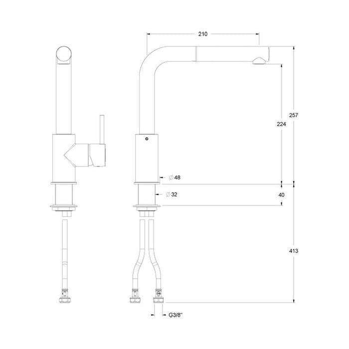 KITCHEN MIXER CHROME FAT 68936-0005