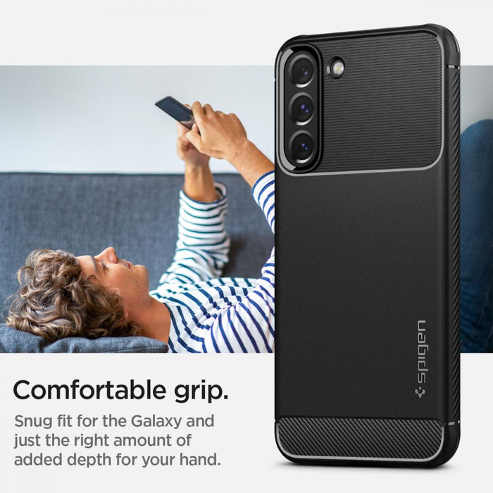 Spigen Rugged Armor Case for Samsung Galaxy S22 - Matte Black - Cell phone cases and covers<<<HurtelXML