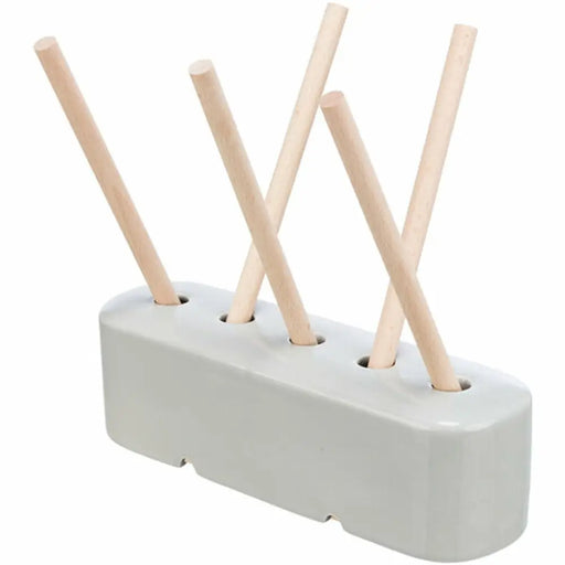 Feeder Trixie Grey Wood Ceramic 26 × 23 × 17 CM Hay - Домашни Животни<<<Дом Градина<<<BigBuy&&&Купички за храна и