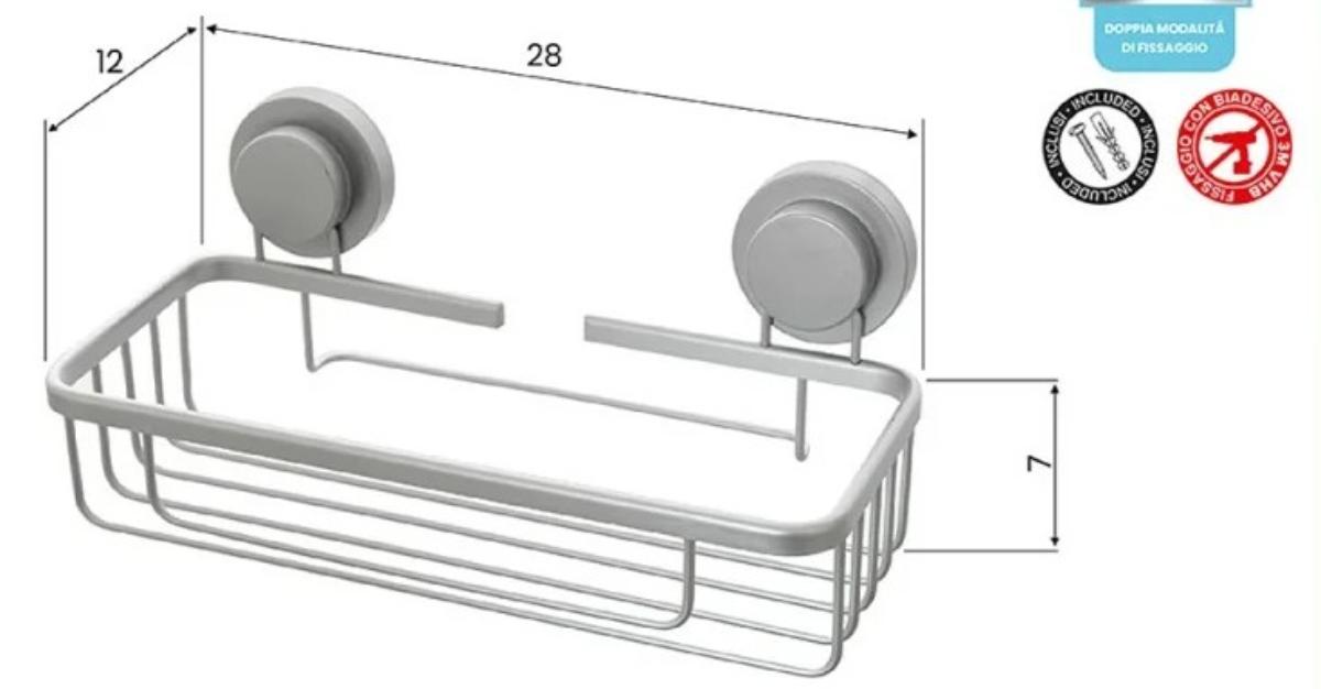 SINGLE LEVEL RECTANGULAR SHELF ALU SILVER