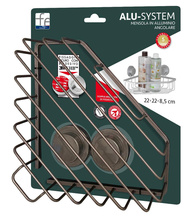 CORNER SHELF SINGLE LEVEL ALU ANTRACITE
