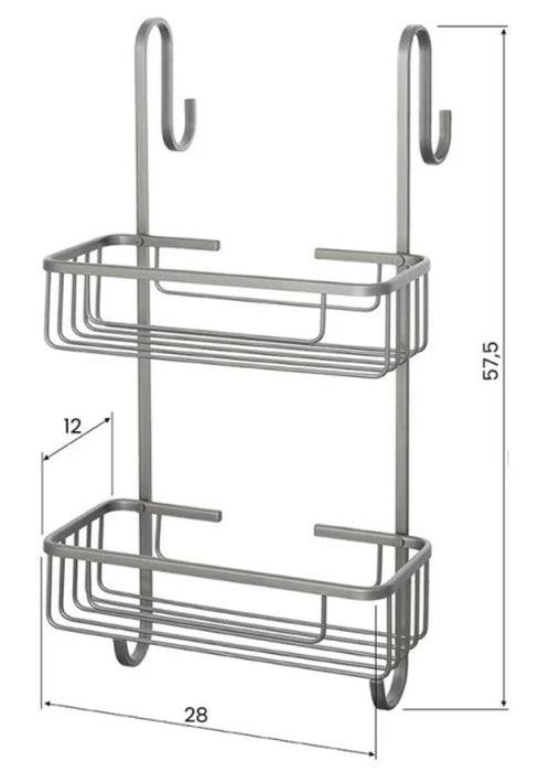 SHOWER CABIN SHELF ALU ANTRACITE