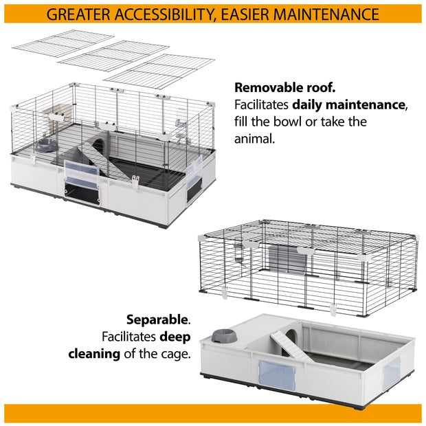 FERPLAST Modular 4 - cage for rabbit and domestic guinea pig - 179 x 72 x 56cm
