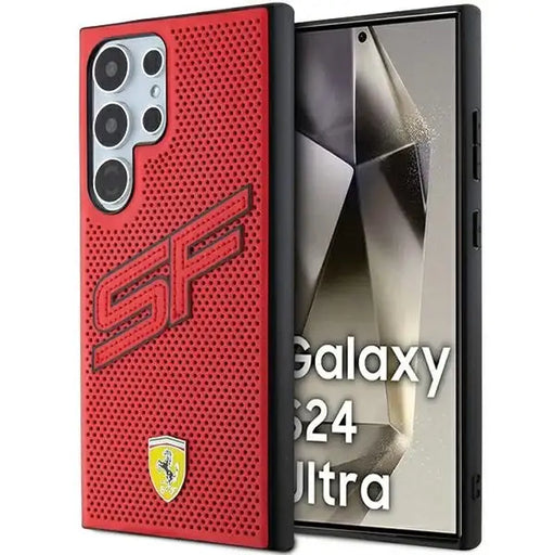 Ferrari Big SF Perforated case for Samsung Galaxy S24 Ultra - red - Cell phone cases and covers<<<HurtelXML