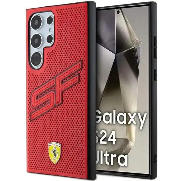 Ferrari Big SF Perforated case for Samsung Galaxy S24 Ultra - red - Cell phone cases and covers<<<HurtelXML